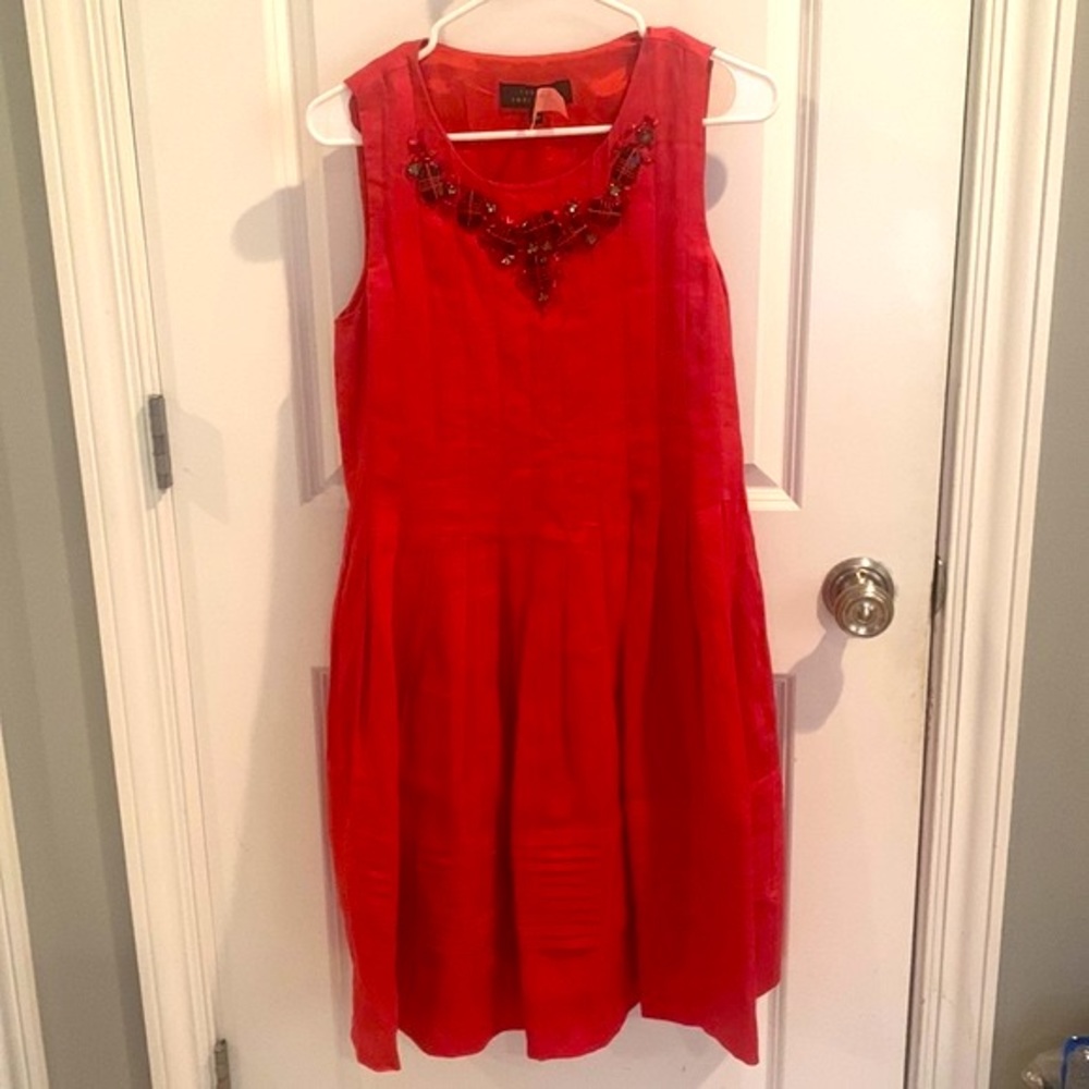 Robert Rodriguez Red Sheath Sleeveless Dress Size 2